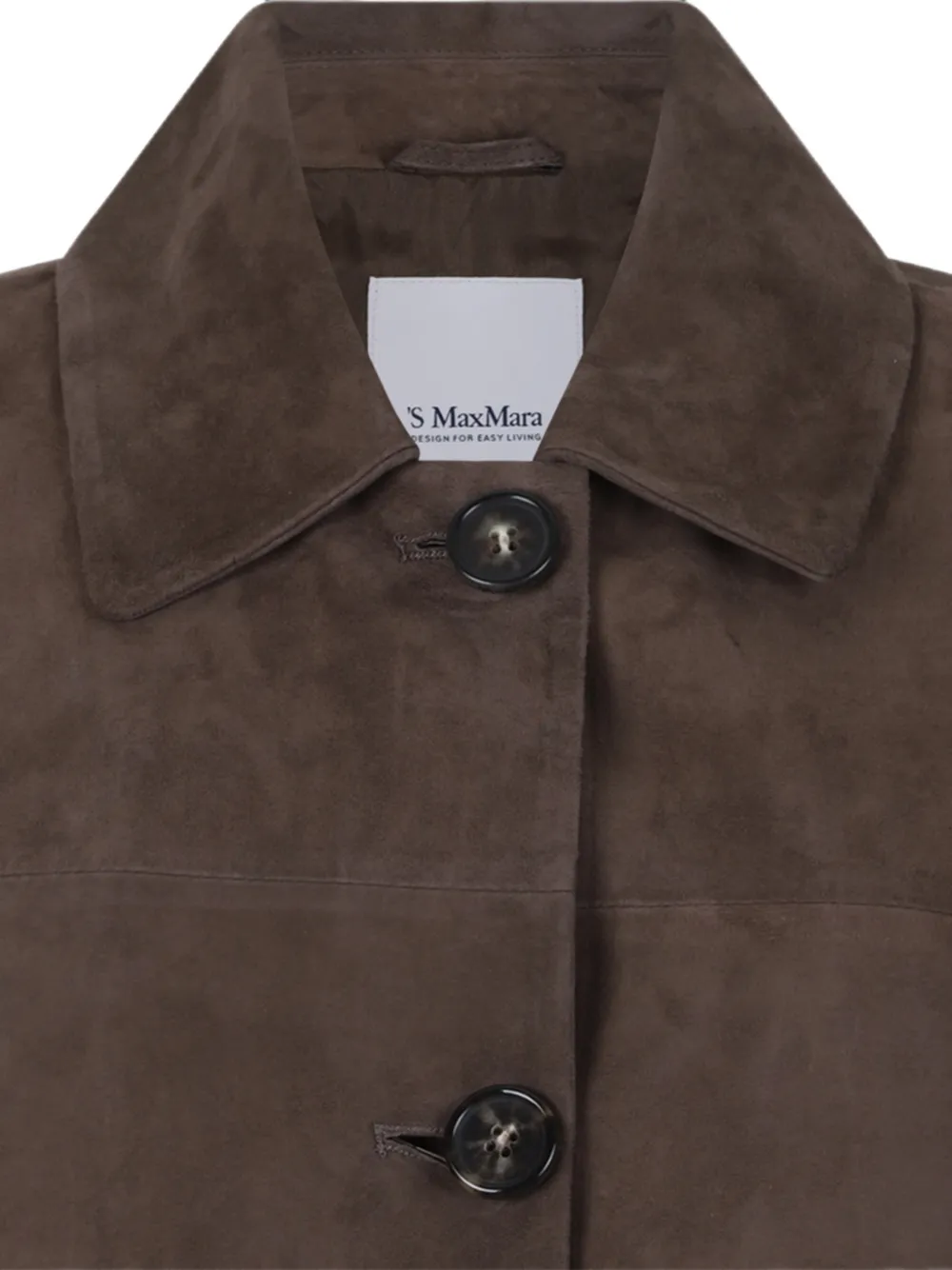 'S Max Mara Suède jack met knopen Bruin