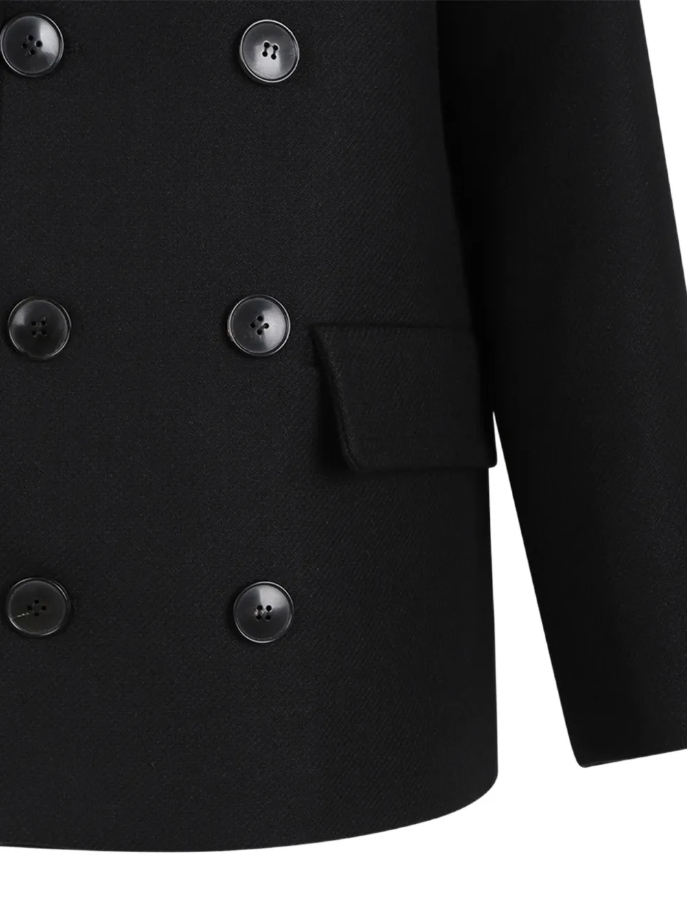 Douuod double-breasted coat Zwart