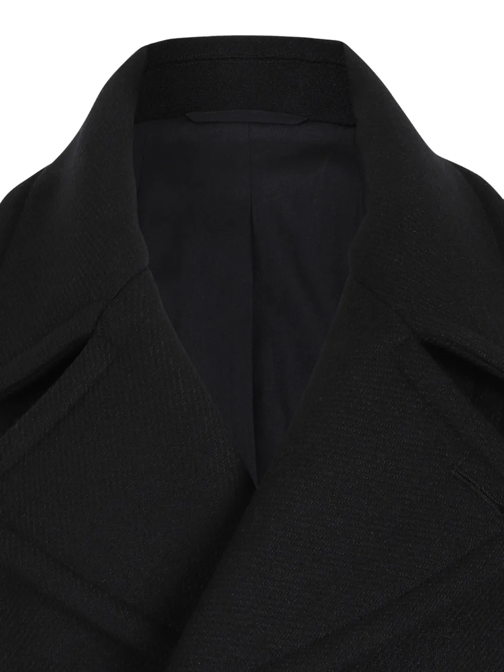 Douuod double-breasted coat Zwart