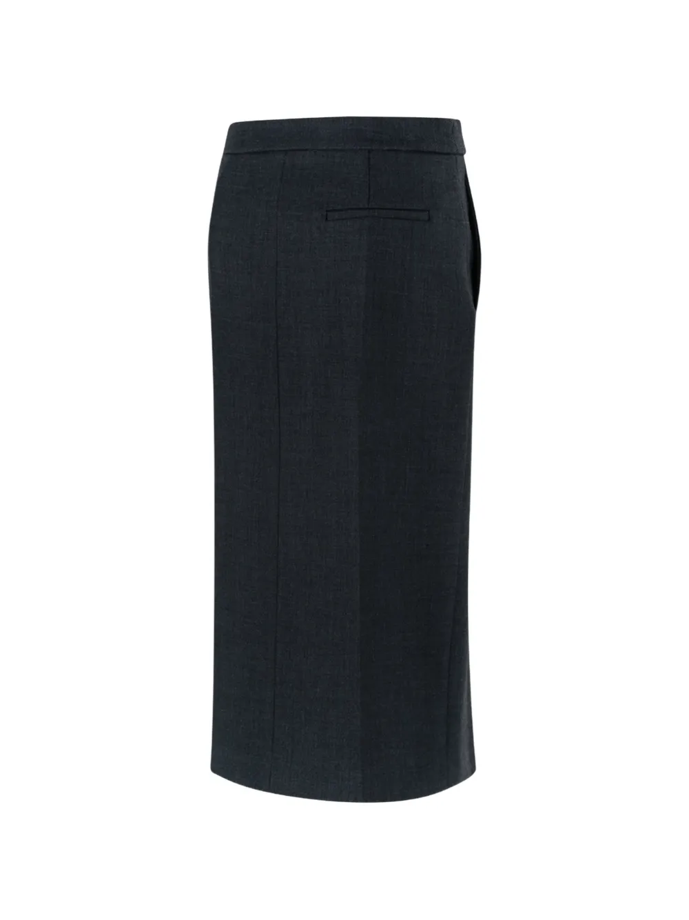 Douuod front-slit tailored midi skirt Grijs