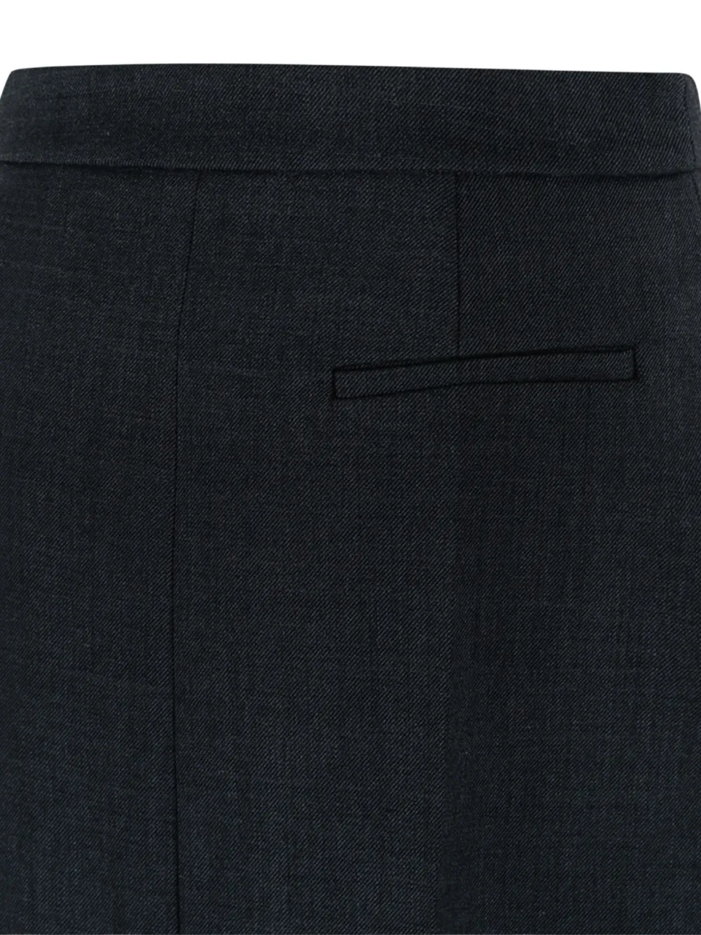 Douuod front-slit tailored midi skirt Grijs