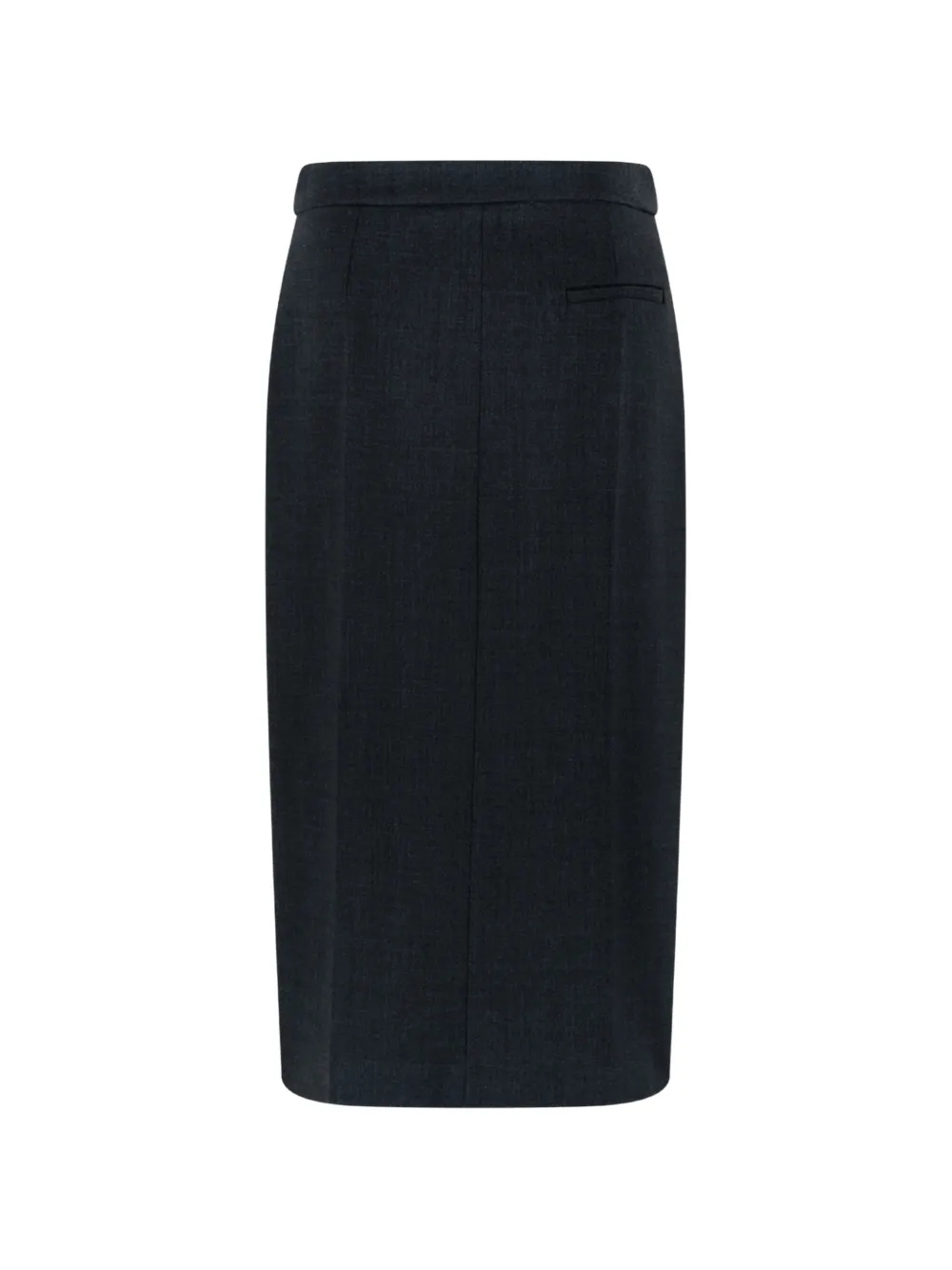 Douuod front-slit tailored midi skirt Grijs