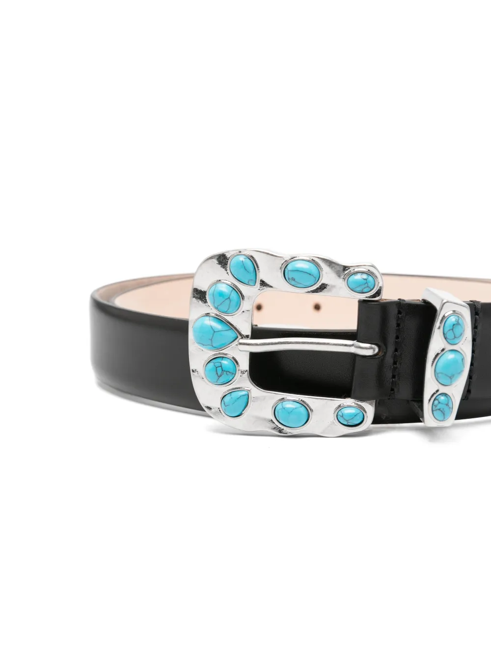 Dehanche Statement Turquoise Belt In Black
