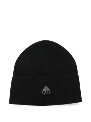 Moose Knuckles ribbed-knit Wool Beanie | Black | FARFETCH