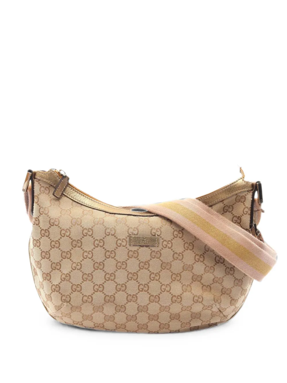Gucci Pre-Owned 2000-2015 GG Canvas Web crossbody bag - Nude