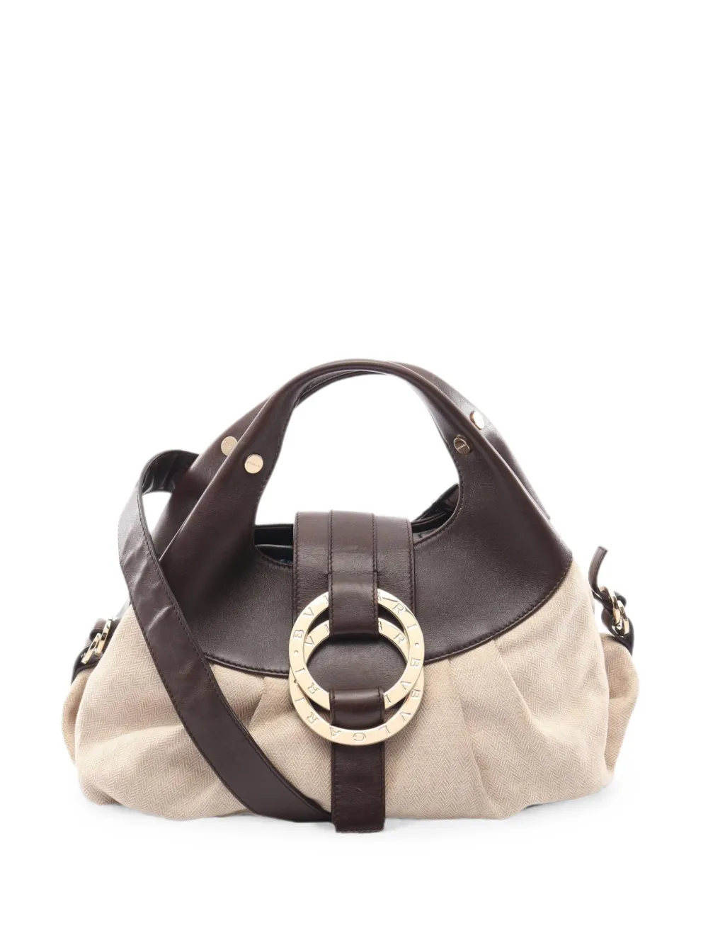 Bvlgari Pre-Owned 2000-2010 Canvas Chandra satchel - Nude