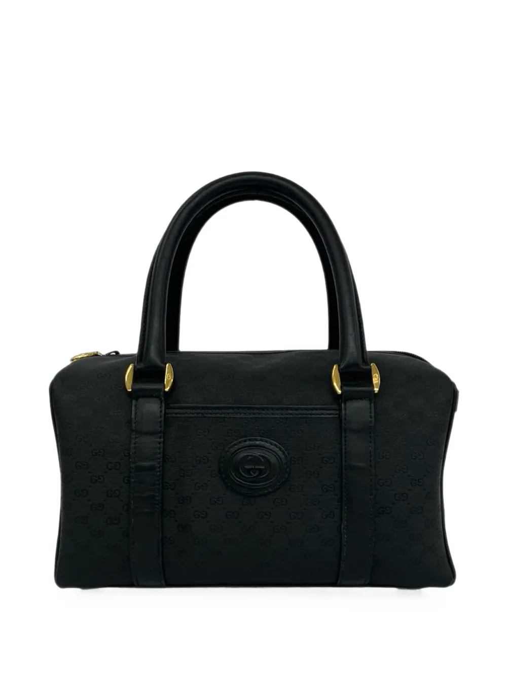 Gucci Pre-Owned 1980-1990 micro Boston-Tasche aus GG Canvas - Schwarz