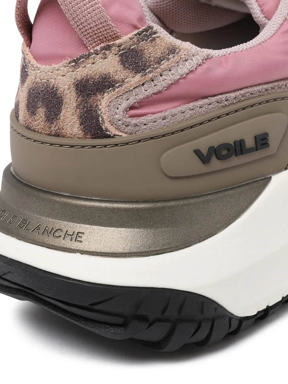 Voile Blanche leopard-print panelled sneakers Roze
