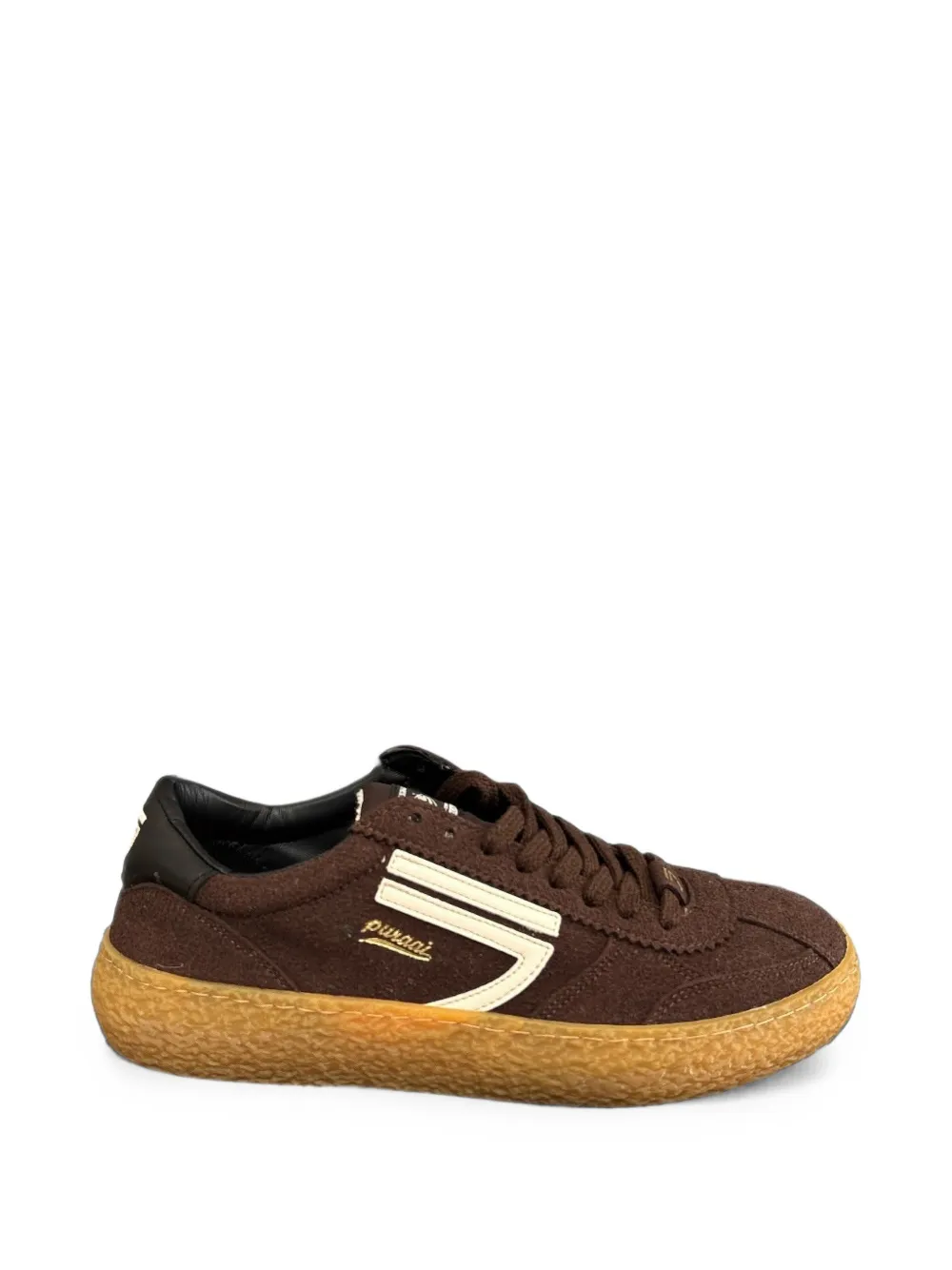 Puraai Sneakers met logoprint Bruin