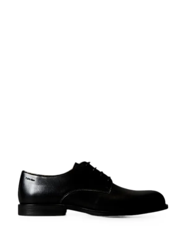 Calvin Klein Logo-plaque Derby Shoes in Black