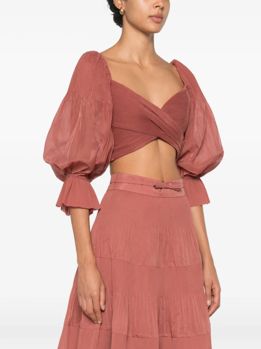 ZIMMERMANN Geplooide top Rood