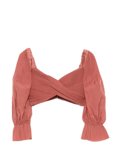 ZIMMERMANN pleated puff-sleeve top