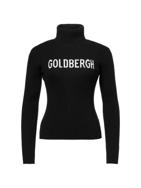 Goldbergh logo-intarsia roll-neck sweater