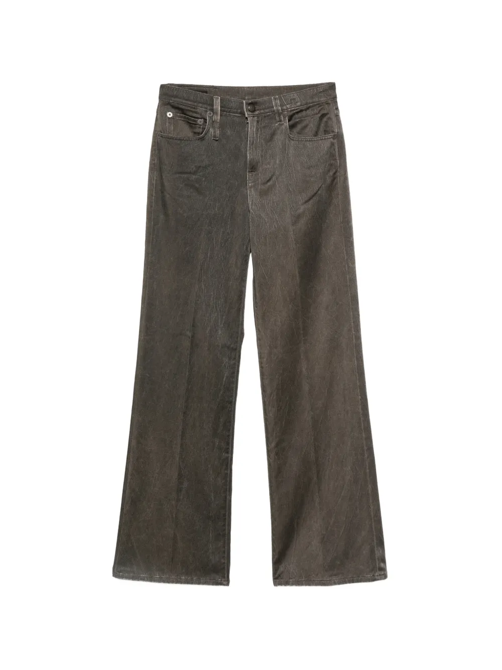 R13 Charlotte sateen-finish jeans - Marrone