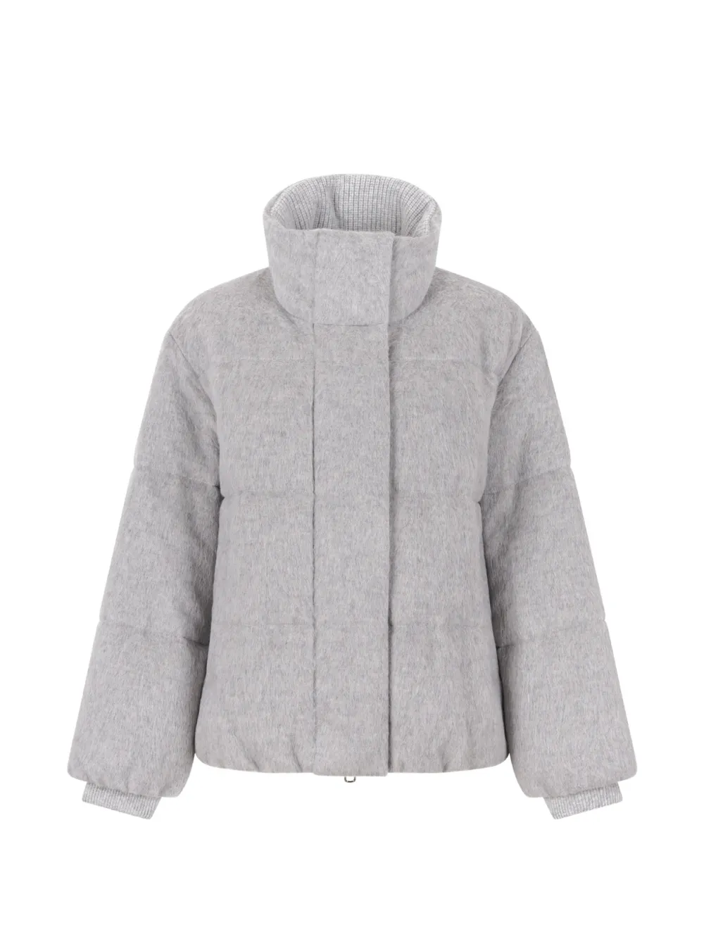 Duno Diana C Quilted High-neck Jacket In Gray