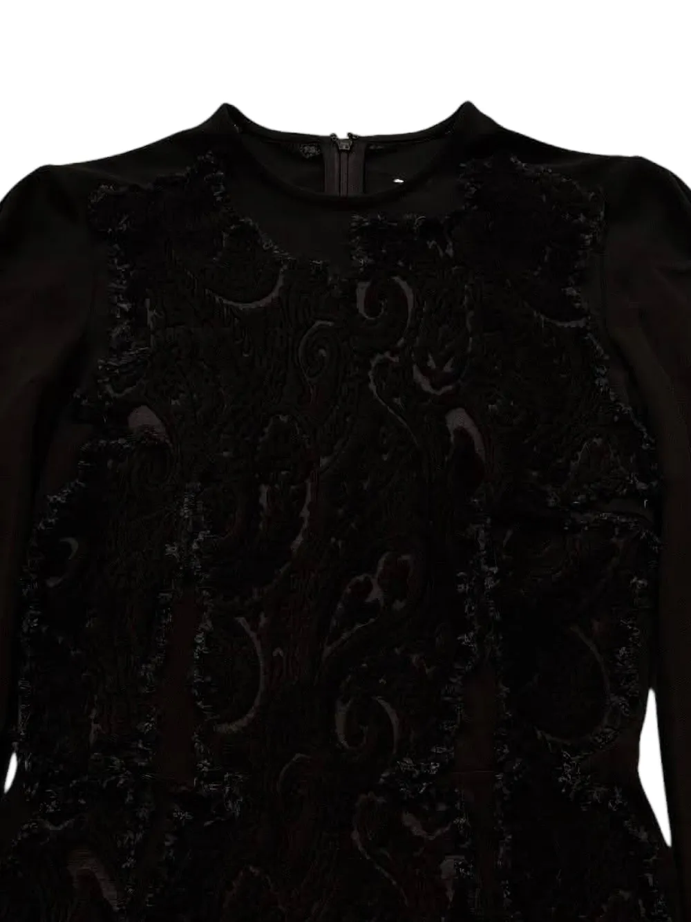 Maison Margiela paisley-lace long-sleeve top Zwart