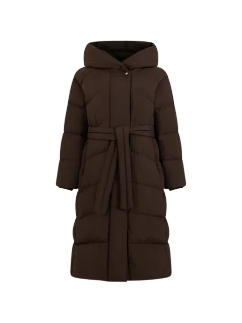 Moorer belted hooded puffer jacket