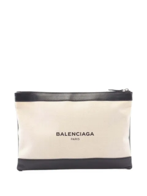 Balenciaga Pre-Owned 2015-2026 Canvas Navy Clip M clutch bag