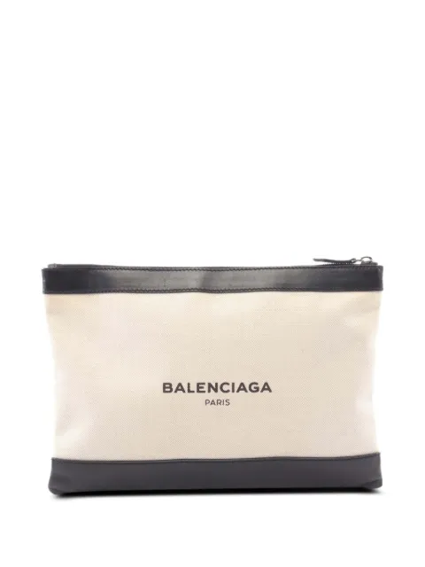 Balenciaga Pre-Owned 2015-2026 Canvas Navy Clip M clutch bag