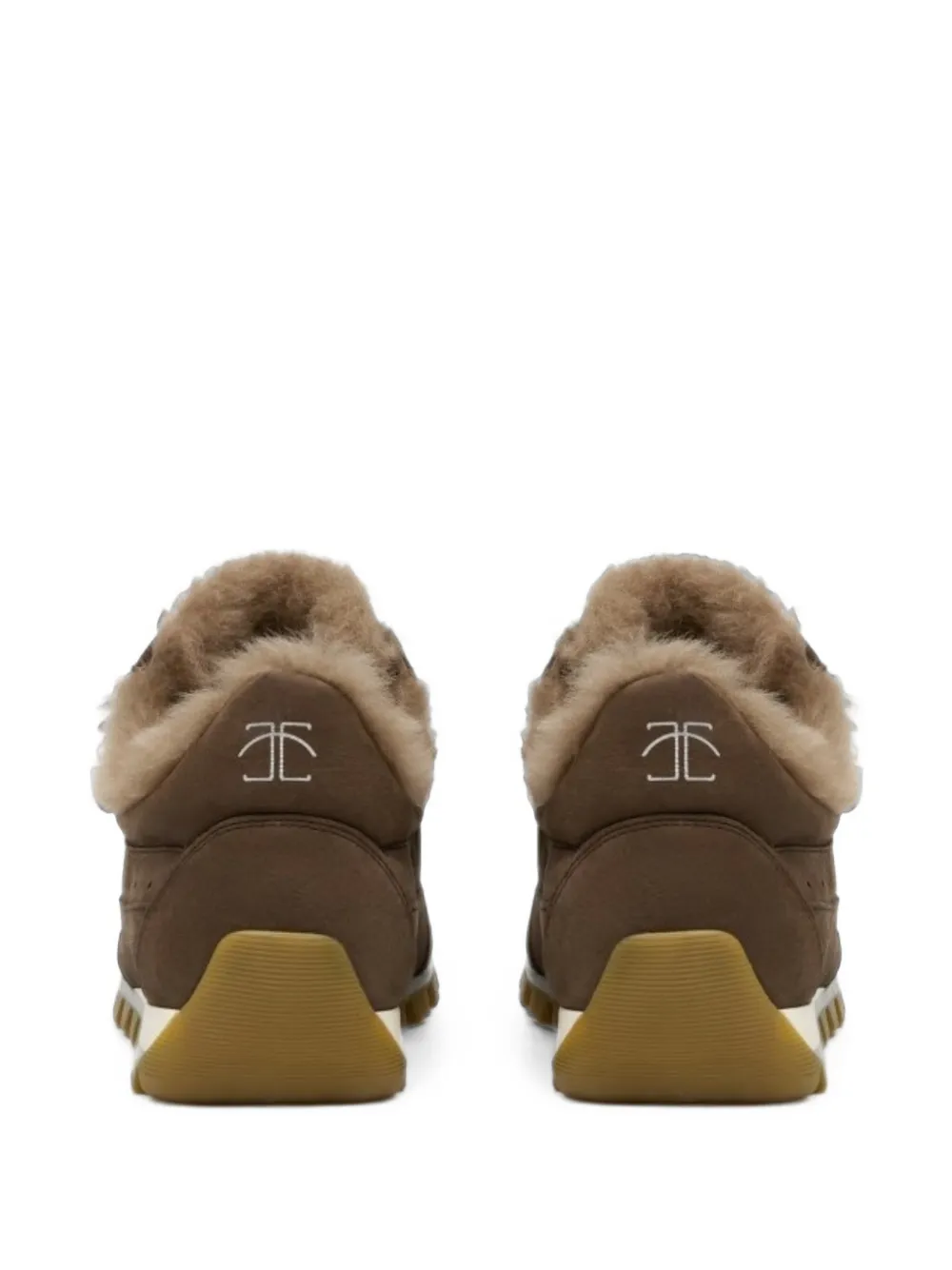 Candice Cooper Runlo Track shearling-lined leather sneakers Bruin