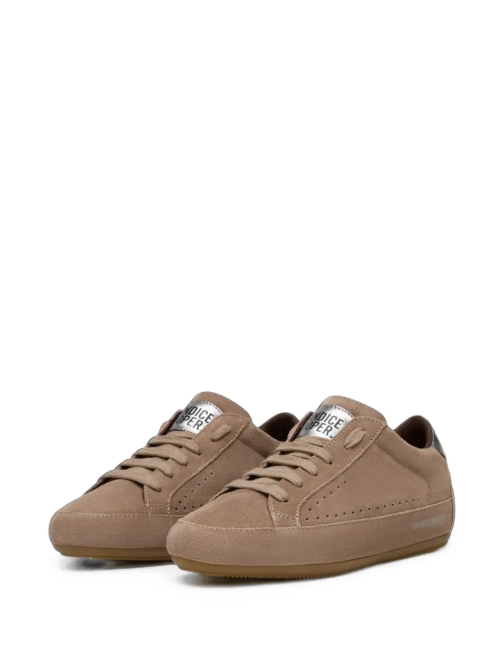 Candice Cooper Dafne F perforated-detail metallic-trim sneakers Bruin