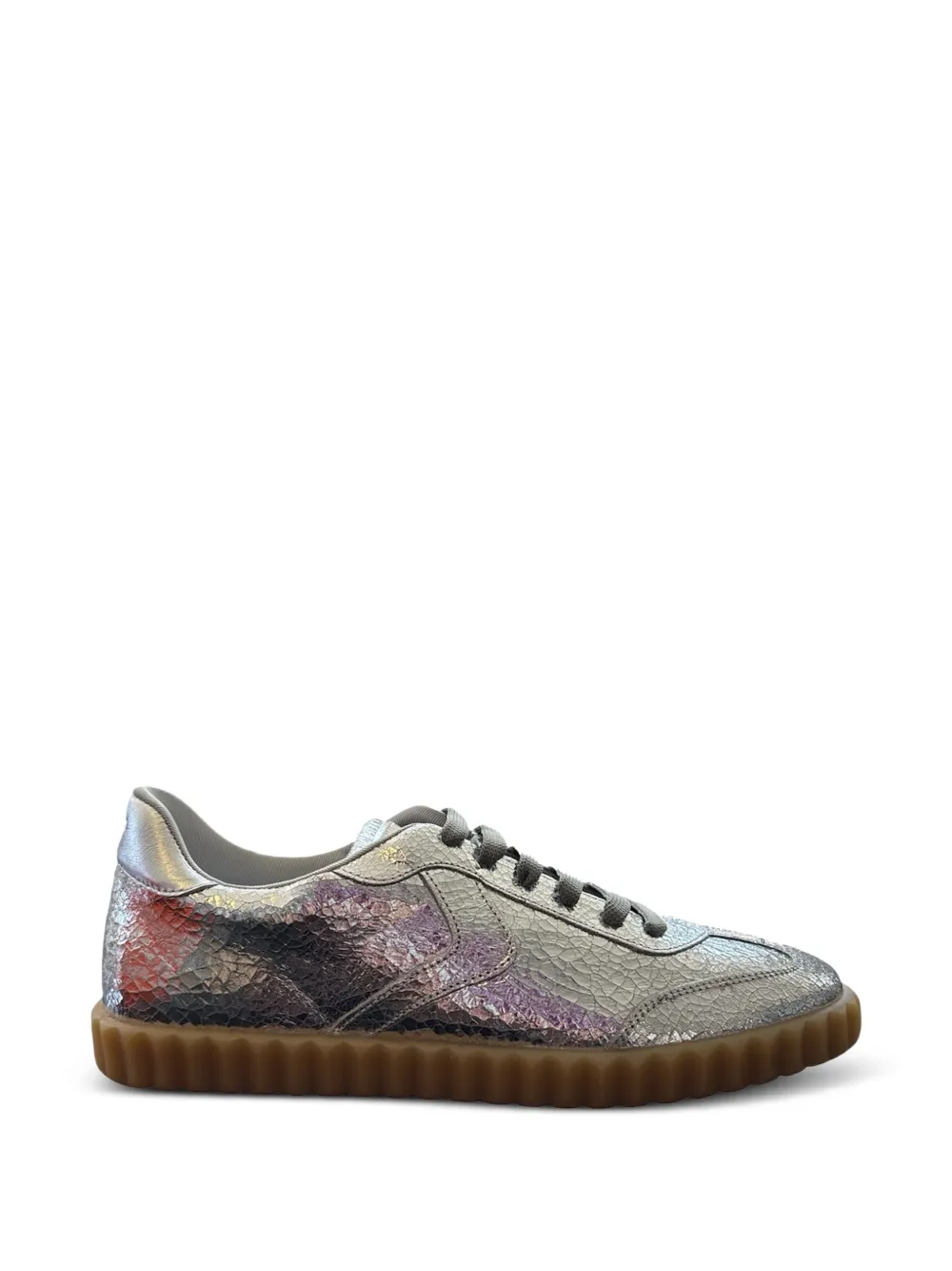 Voile Blanche cracked-effect sneakers Zilver
