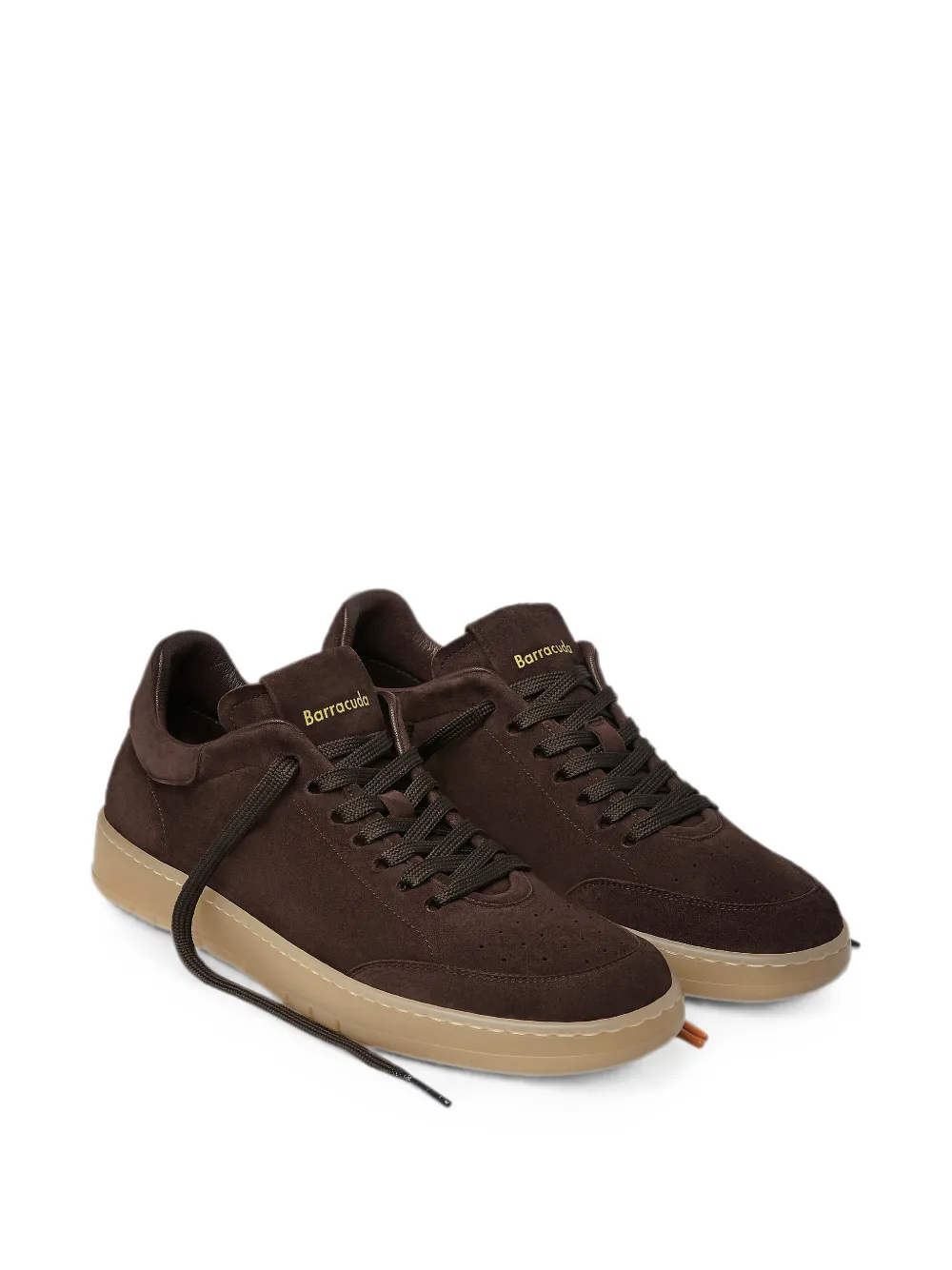 Barracuda Guga suède sneakers met geperforeerde details Bruin