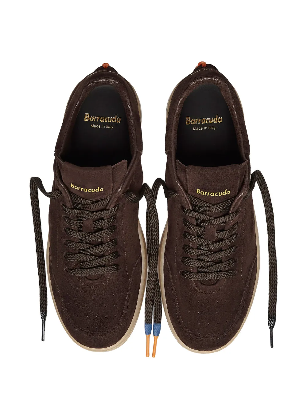 Barracuda Guga suède sneakers met geperforeerde details Bruin