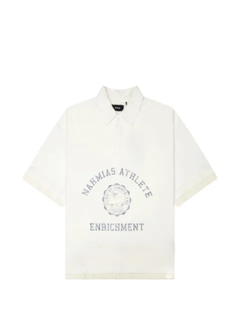 Nahmias logo-print polo shirt