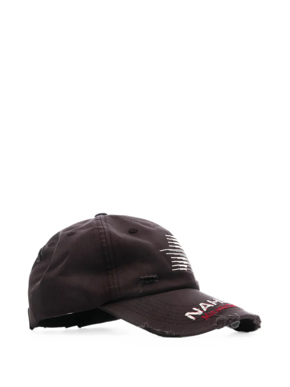 Nahmias Miracle distressed-finish baseball hat Zwart
