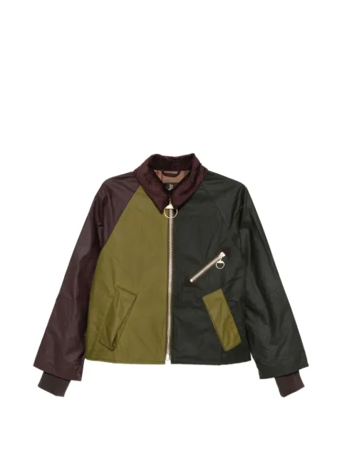 Barbour colour-block waxed jacket