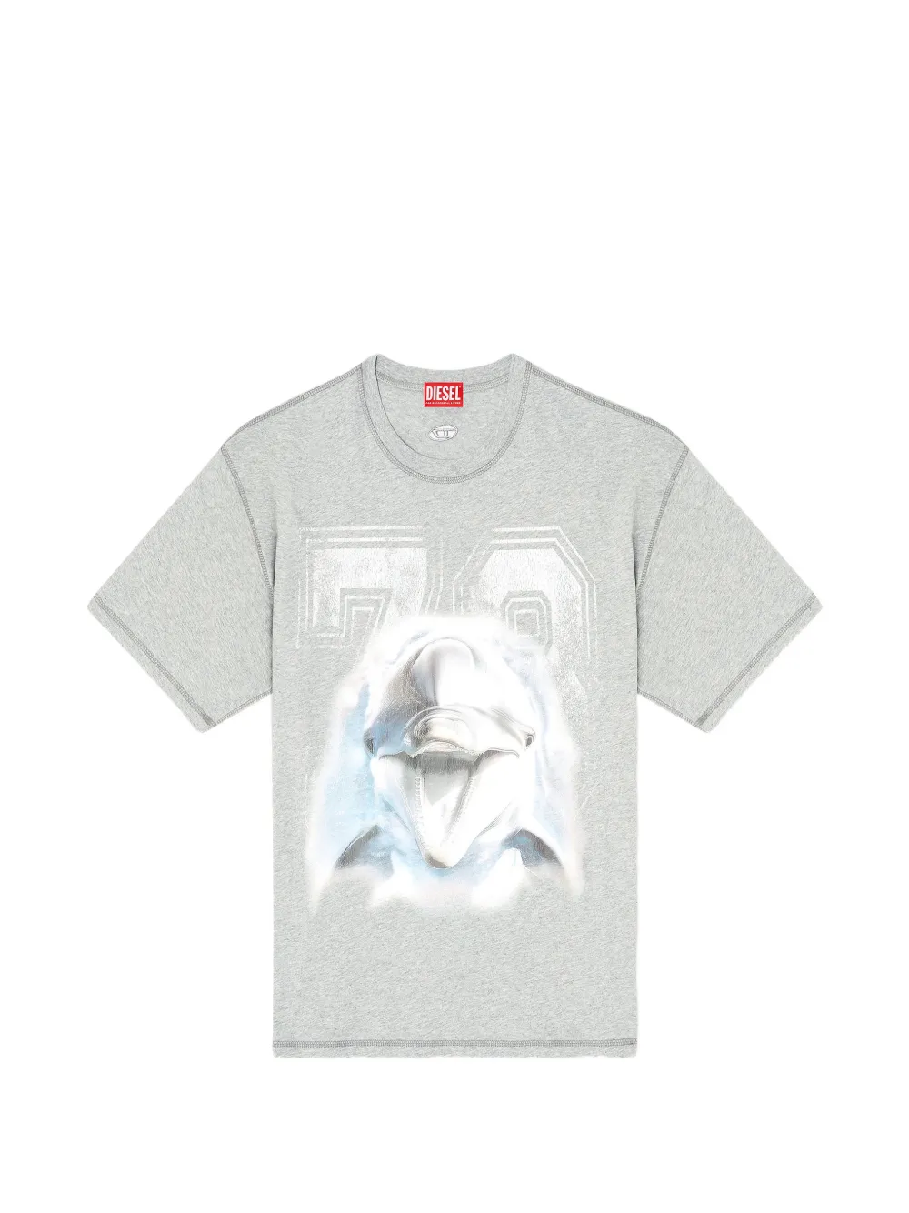 Diesel relaxed T-shirt with dolphin graphic - Grigio
