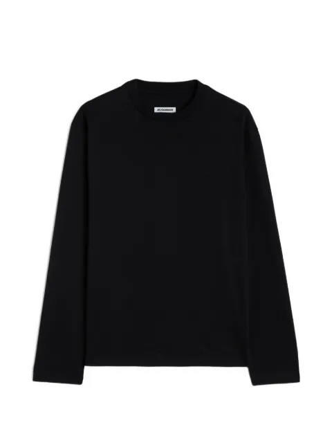 Jil Sander 3-pack long-sleeved cotton t-shirt set with embroidered Jil Sander monogram