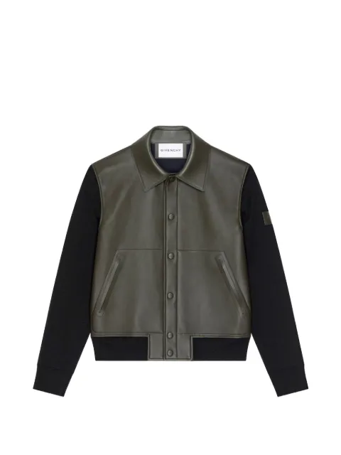 Givenchy mix-material blouson with Givenchy Paris patch