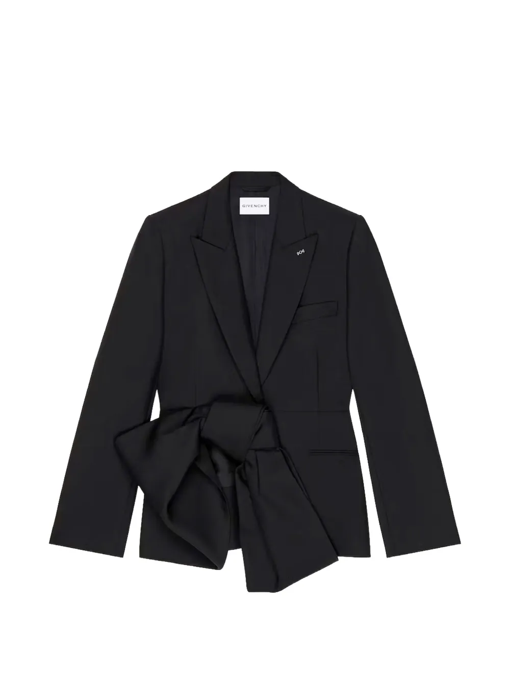 Givenchy single-breasted jacket in wool and mohair with bow - Schwarz