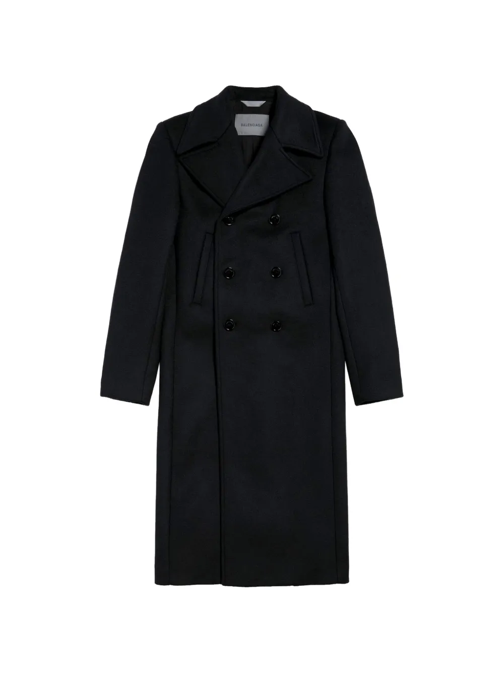 Balenciaga long double-faced coat in black - Schwarz