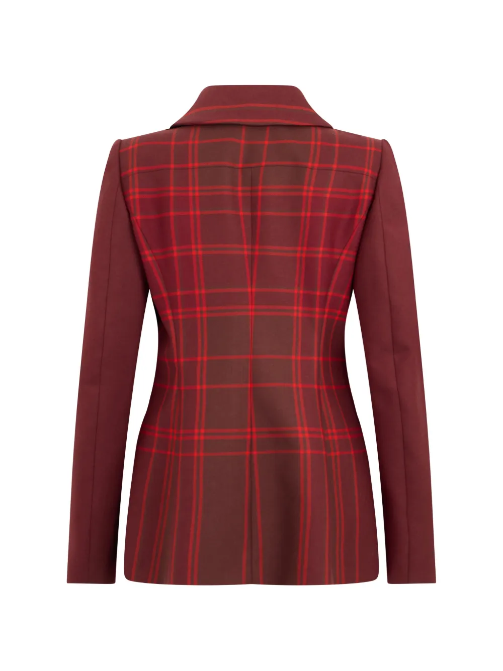 Alberta Ferretti Button-up geruit jack Rood
