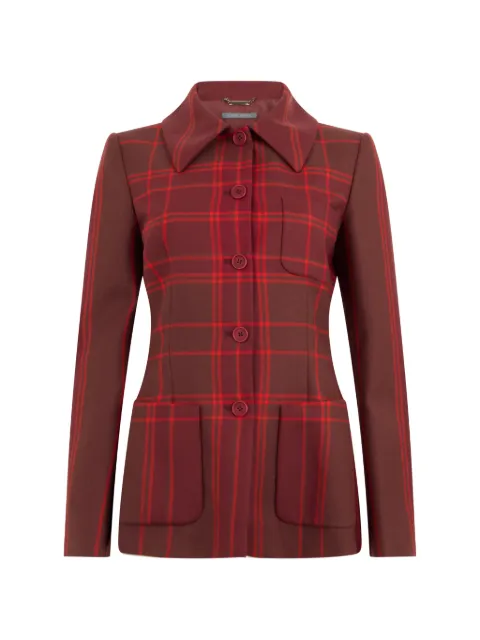 Alberta Ferretti plaid button-up jacket