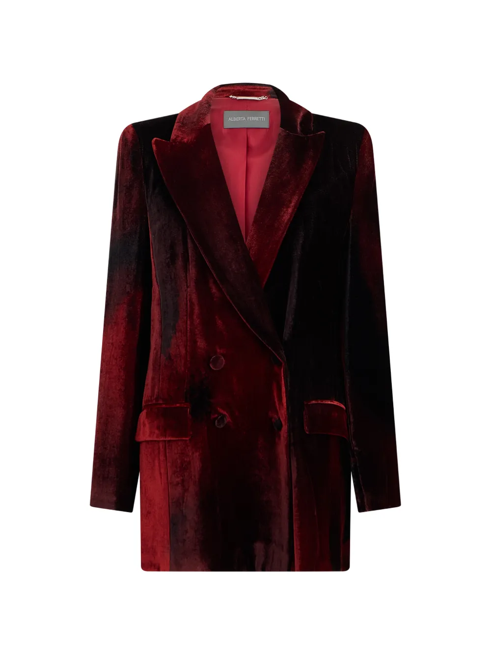 Alberta Ferretti peak-lapel double-breasted blazer - Rot