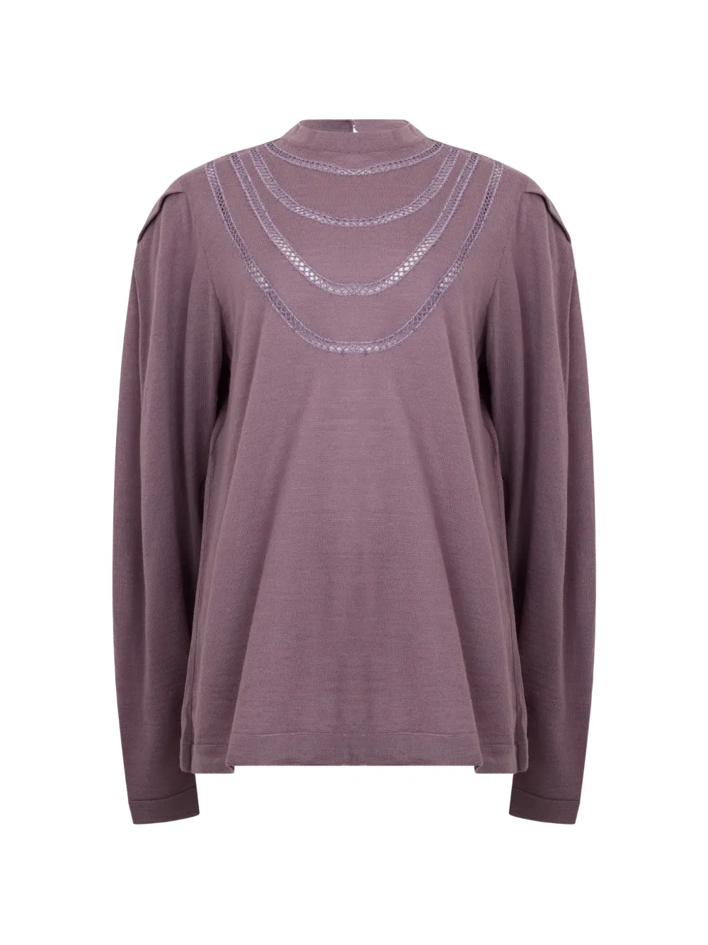 Alberta Ferretti open-knit long-sleeve sweater - Viola