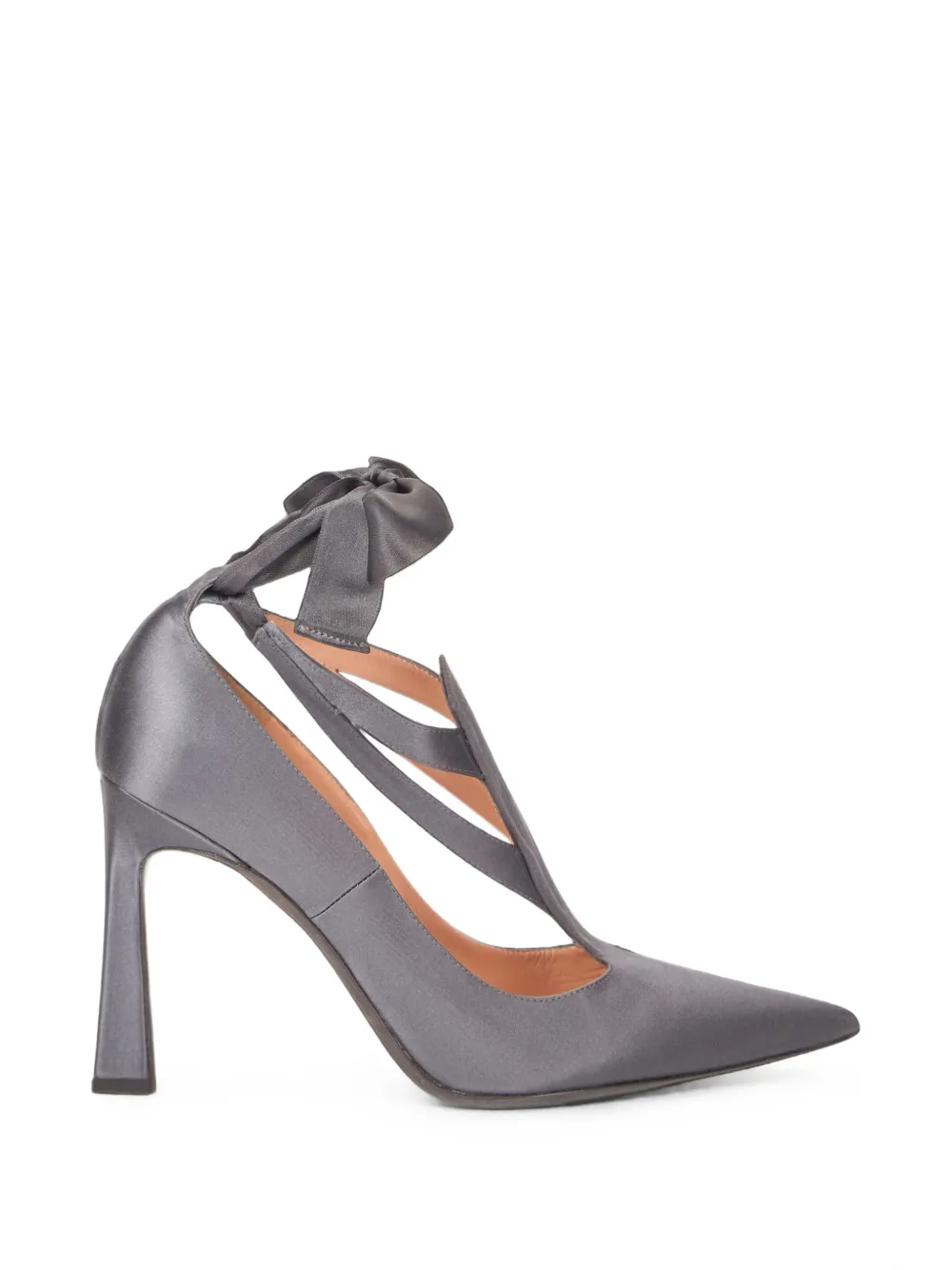 Alberta Ferretti Bow-detail Pointed-toe Pumps In 그레이