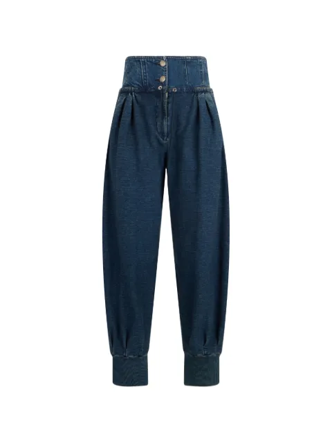 Alberta Ferretti pleated-design jeans