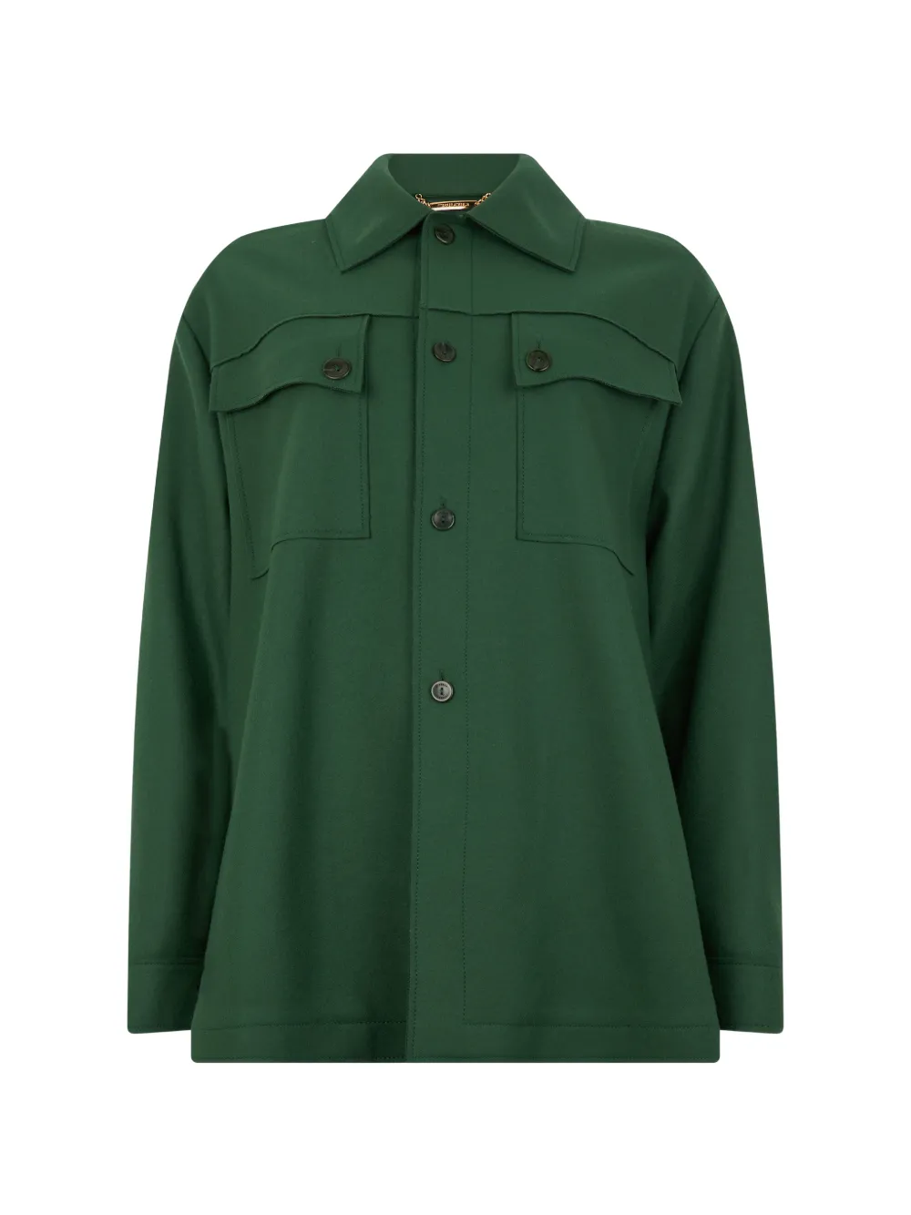 Alberta Ferretti chest-pocket button-up shirt - Grün