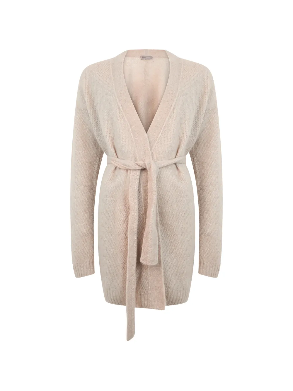 Herno belted V-neck cardigan - Nude