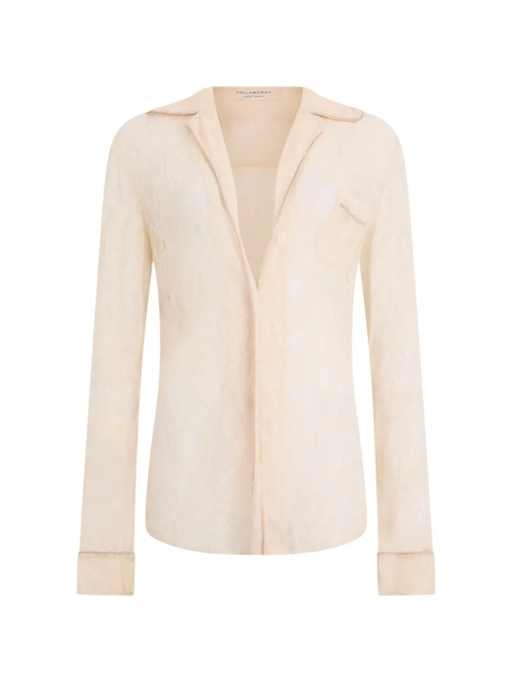 Philosophy Di Lorenzo Serafini lace-patterned long-sleeve shirt - Toni neutri