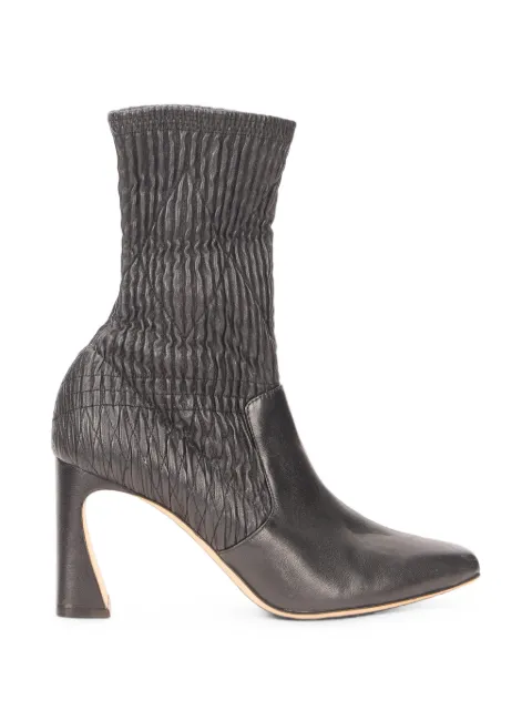 Alberta Ferretti quilted ruched ankle boots