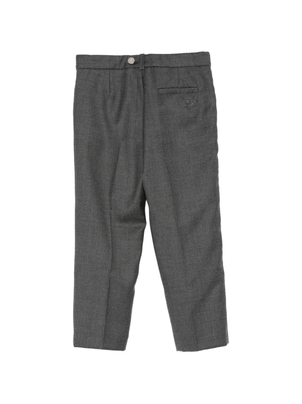 Gucci Kids Broek met geborduurd logo Grijs
