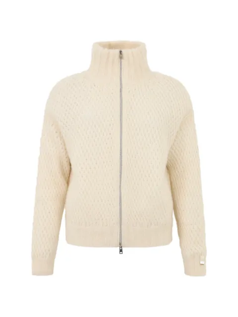 Herno zip-up high-neck cardigan