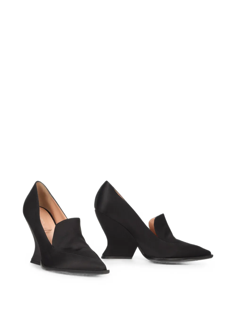 Alberta Ferretti Pumps met geometrische hak Zwart