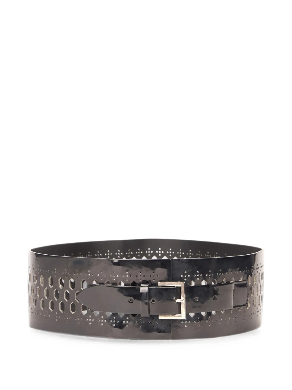 Alberta Ferretti Perforated Belt In Black